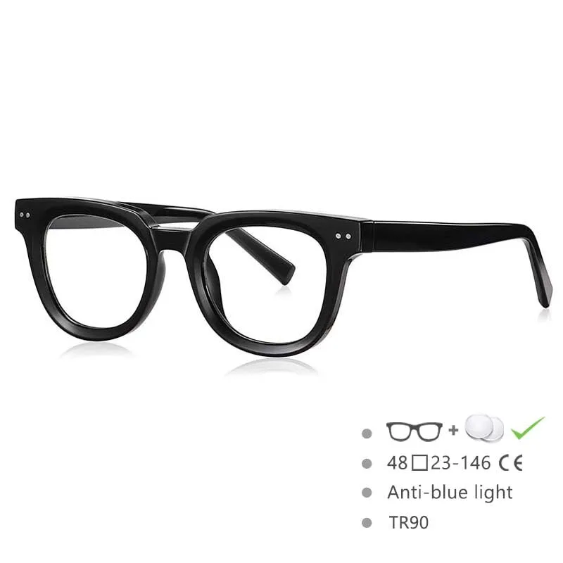 CCSpace Unisex Full Rim Square Tr 90 Titanium Frame Eyeglasses 54560