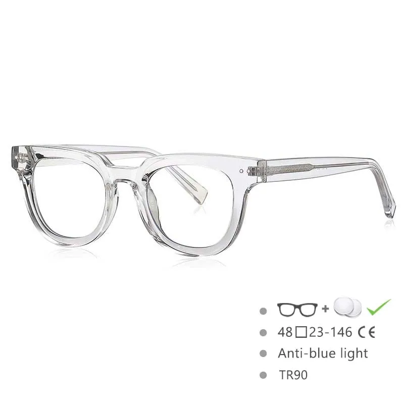 CCSpace Unisex Full Rim Square Tr 90 Titanium Frame Eyeglasses 54560