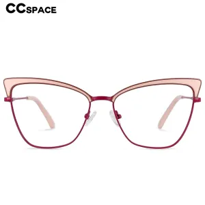 CCspace Women's Full Rim Butterfly Cat Eye Alloy Frame Eyeglasses 54527