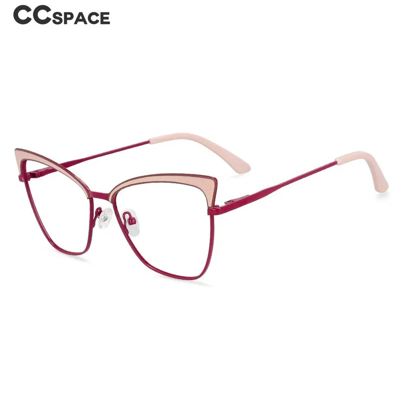 CCspace Women's Full Rim Butterfly Cat Eye Alloy Frame Eyeglasses 54527