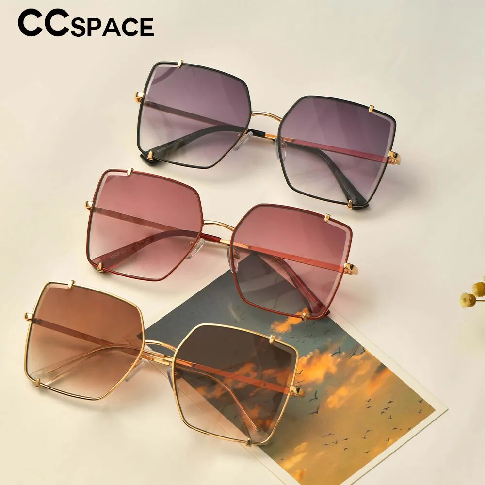 CCspace Women's Full Rim Oversized Square Resin Frame Sunglasses 53542