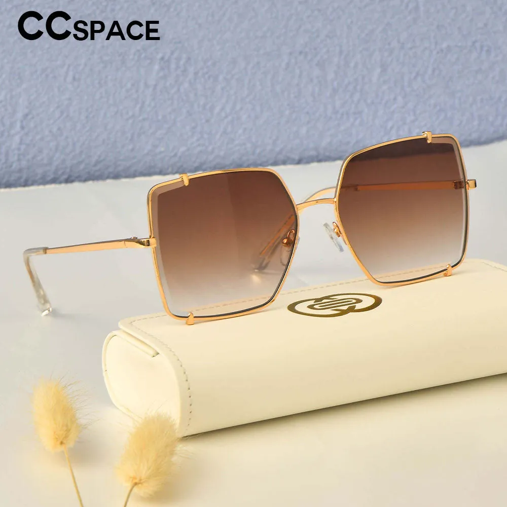 CCspace Women's Full Rim Oversized Square Resin Frame Sunglasses 53542