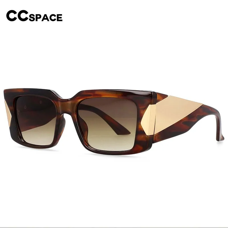 CCspace Women's Full Rim Oversized Square Resin Wide Leg Frame Sunglasses 54498