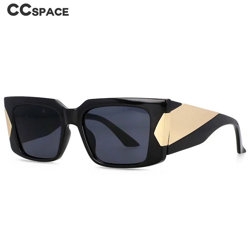 CCspace Women's Full Rim Oversized Square Resin Wide Leg Frame Sunglasses 54498