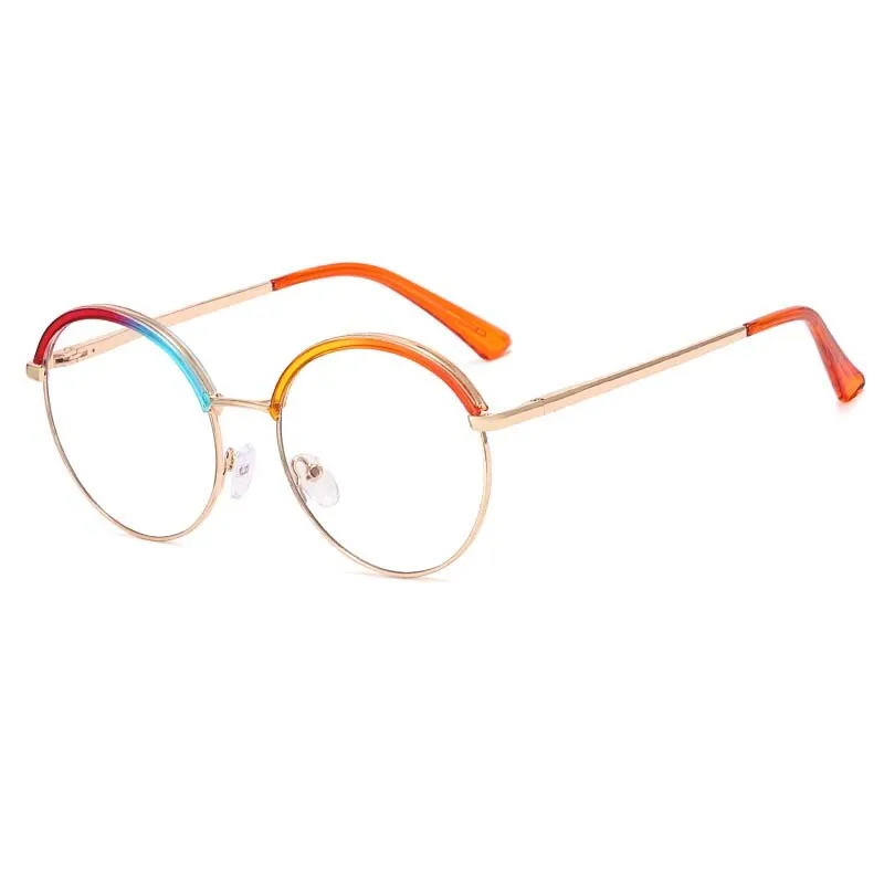 CCspace Women's Full Rim Round Tr 90 Alloy Eyeglasses 55236