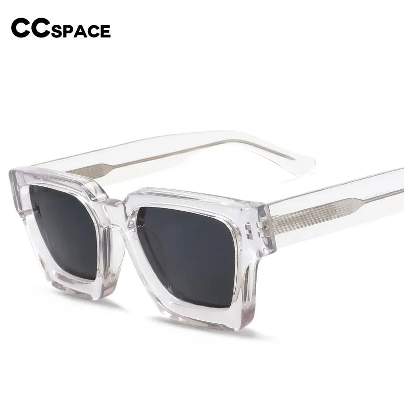 CCSpace Women's Full Rim Square Acetate Frame Polarized Sunglasses 54300