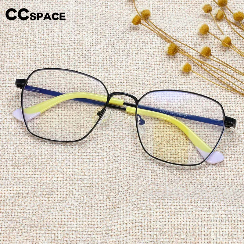 CCspace Women's Full Rim Square Alloy Frame Eyeglasses 54261