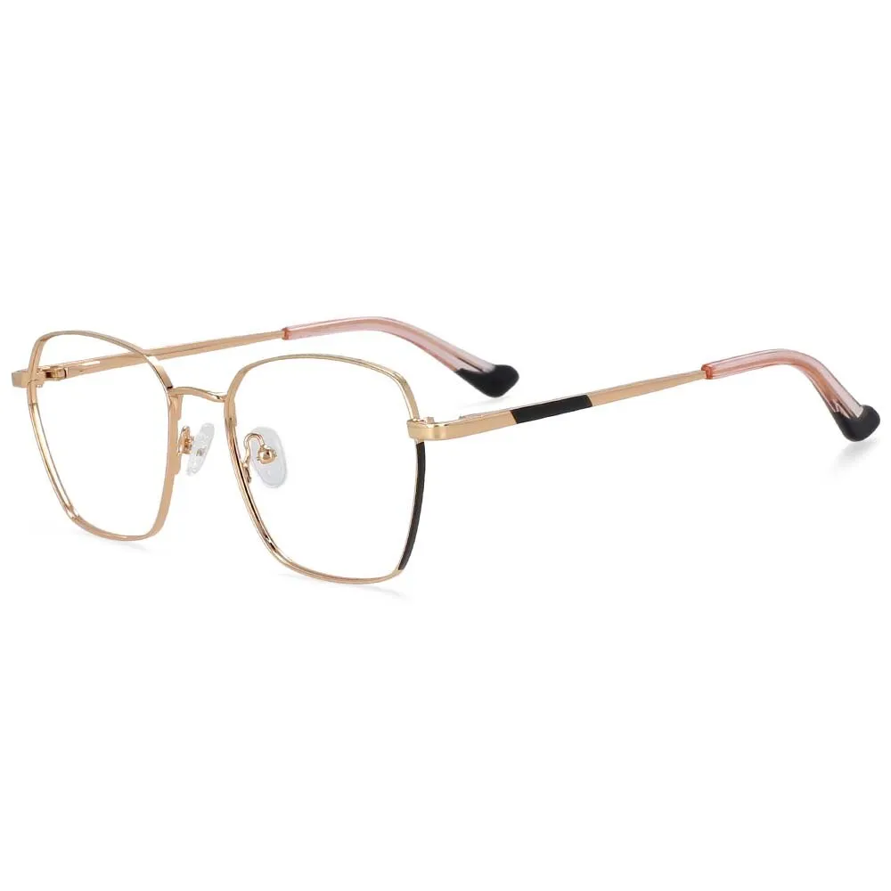 CCspace Women's Full Rim Square Alloy Frame Eyeglasses 54261