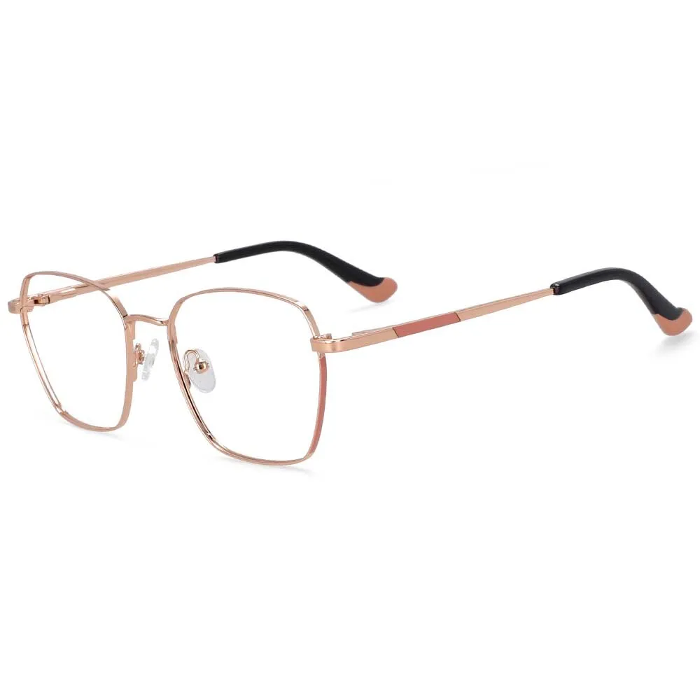 CCspace Women's Full Rim Square Alloy Frame Eyeglasses 54261