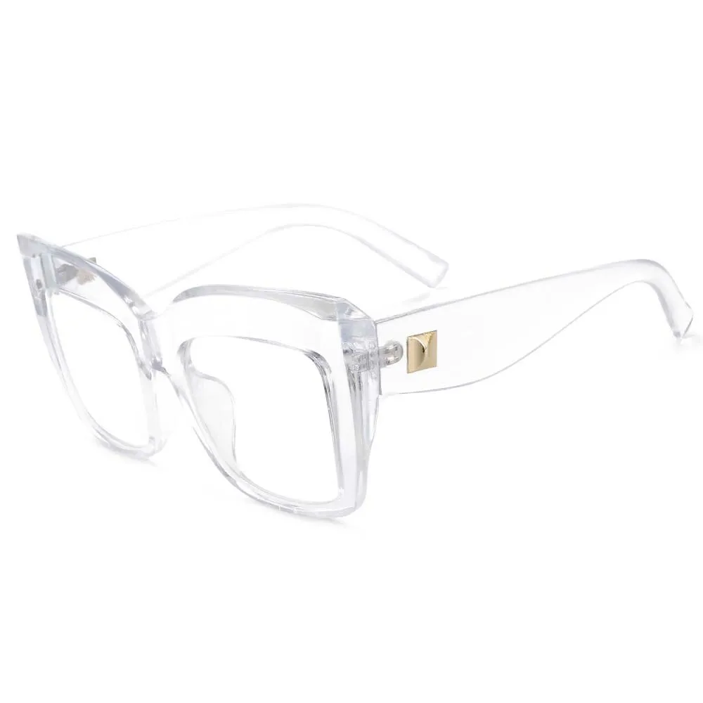 CCspace Women's Full Rim Square Cat Eye PC Reading Glasses R54084