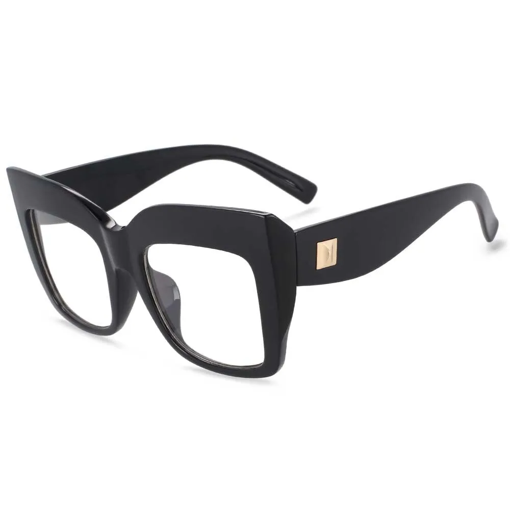 CCspace Women's Full Rim Square Cat Eye PC Reading Glasses R54084