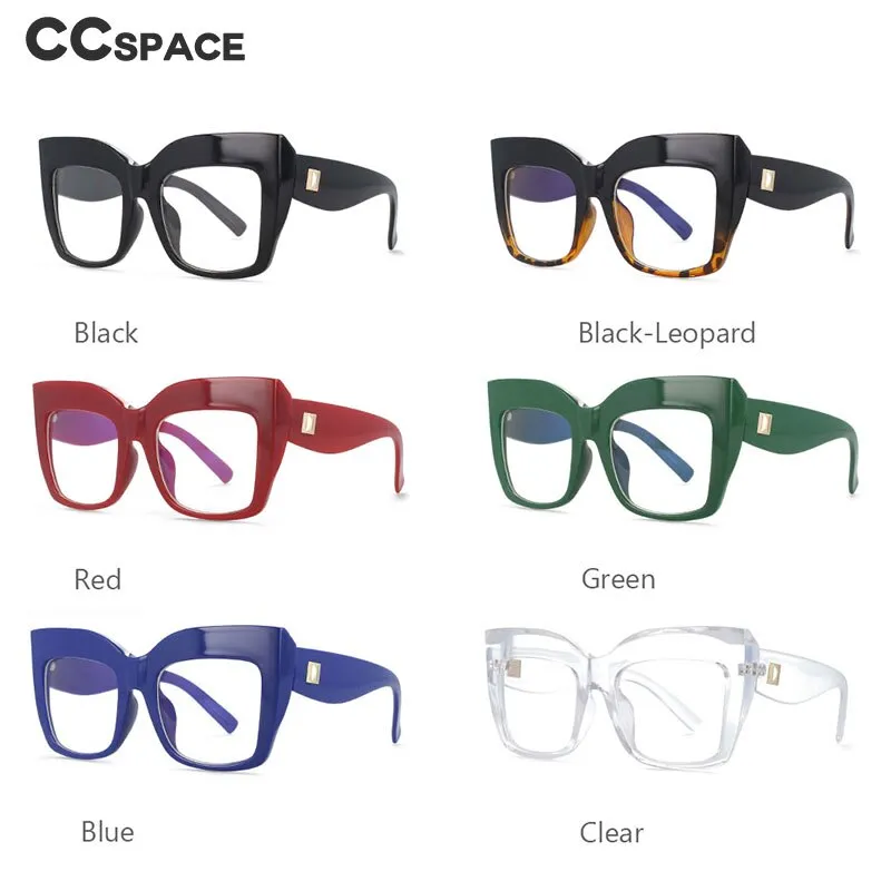 CCspace Women's Full Rim Square Cat Eye PC Reading Glasses R54084