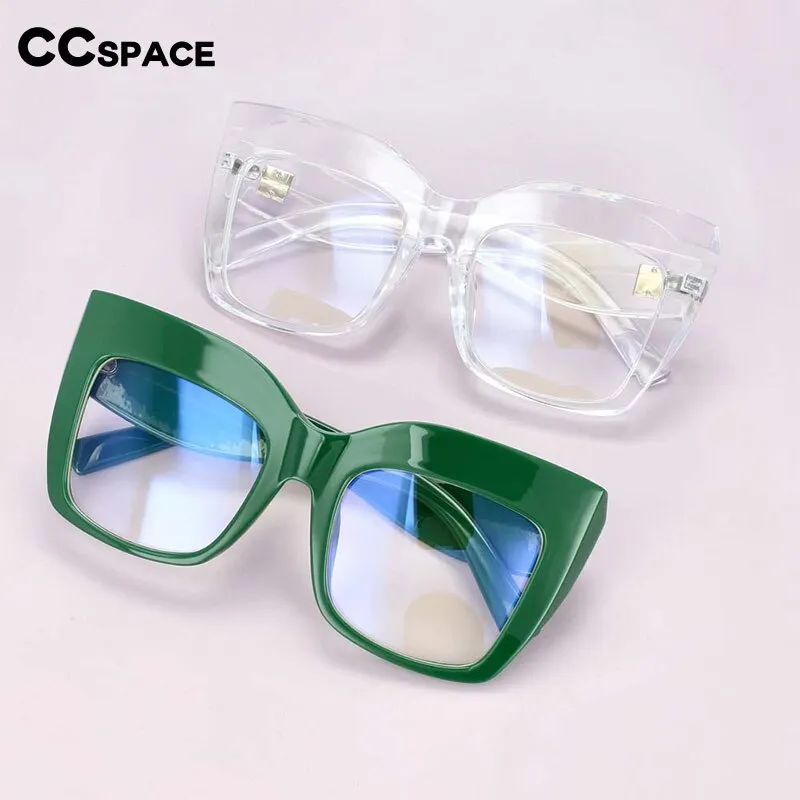 CCspace Women's Full Rim Square Cat Eye PC Reading Glasses R54084