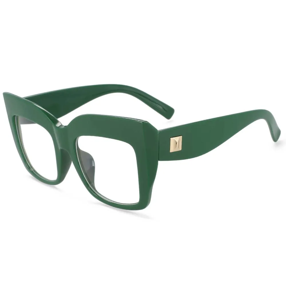 CCspace Women's Full Rim Square Cat Eye PC Reading Glasses R54084