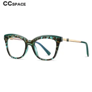 CCspace Women's Full Rim Square Cat Eye Tr 90 Titanium Eyeglasses 54047