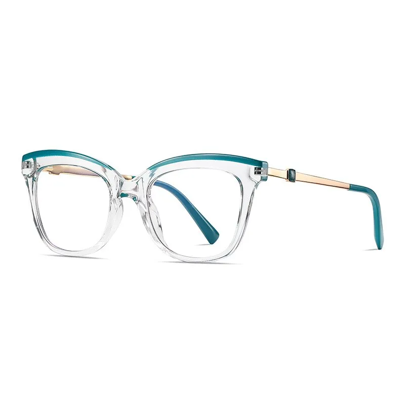 CCspace Women's Full Rim Square Cat Eye Tr 90 Titanium Eyeglasses 54047