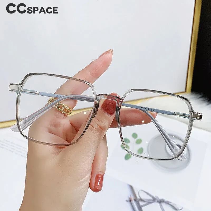 CCspace Women's Full Rim Square Tr 90 Myopic Reading Glasses 56223