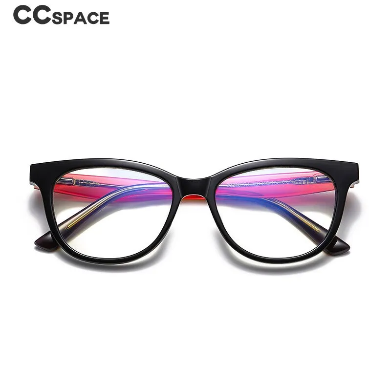 CCspace Youth's Unisex Full Rim Square Tr 90 Titanium Eyeglasses 54525