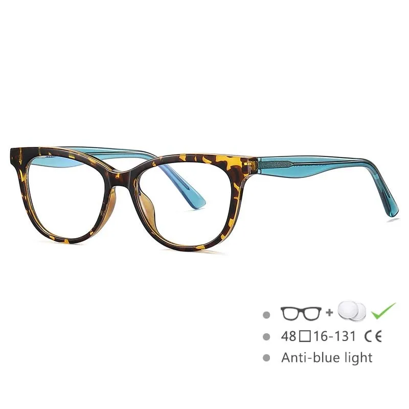 CCspace Youth's Unisex Full Rim Square Tr 90 Titanium Eyeglasses 54525