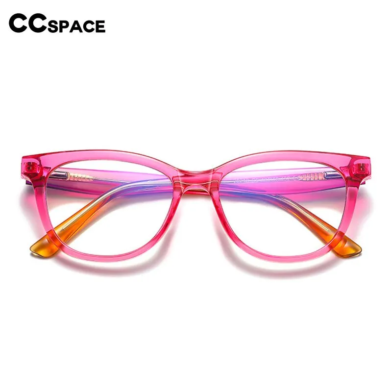 CCspace Youth's Unisex Full Rim Square Tr 90 Titanium Eyeglasses 54525