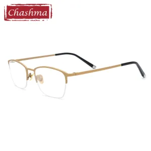 Chashma Men's Semi Rim Square Titanium Eyeglasses 18502