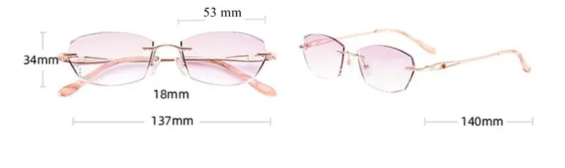 Chashma Ochki Women's Rimless Square Titanium Eyeglasses 99102