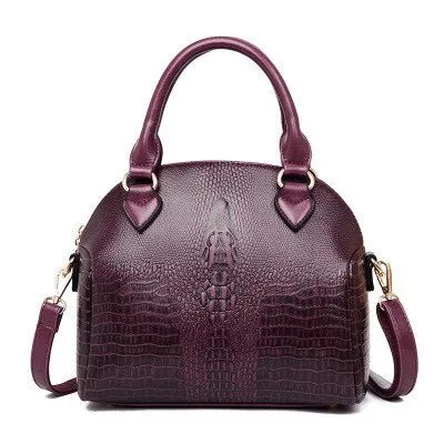 Chic CrocLuxe Exotic Pattern Shoulder Bag