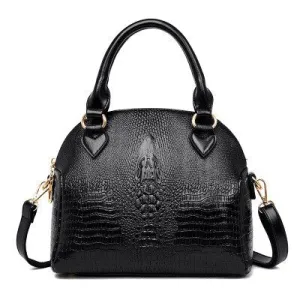 Chic CrocLuxe Exotic Pattern Shoulder Bag