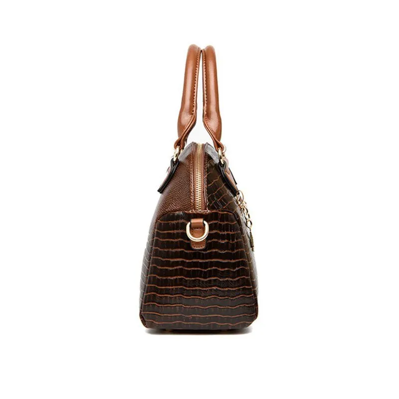 Chic CrocLuxe Exotic Pattern Shoulder Bag