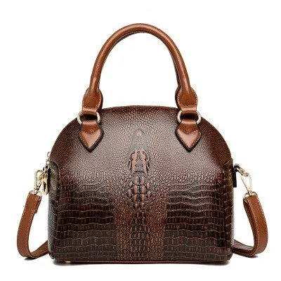 Chic CrocLuxe Exotic Pattern Shoulder Bag