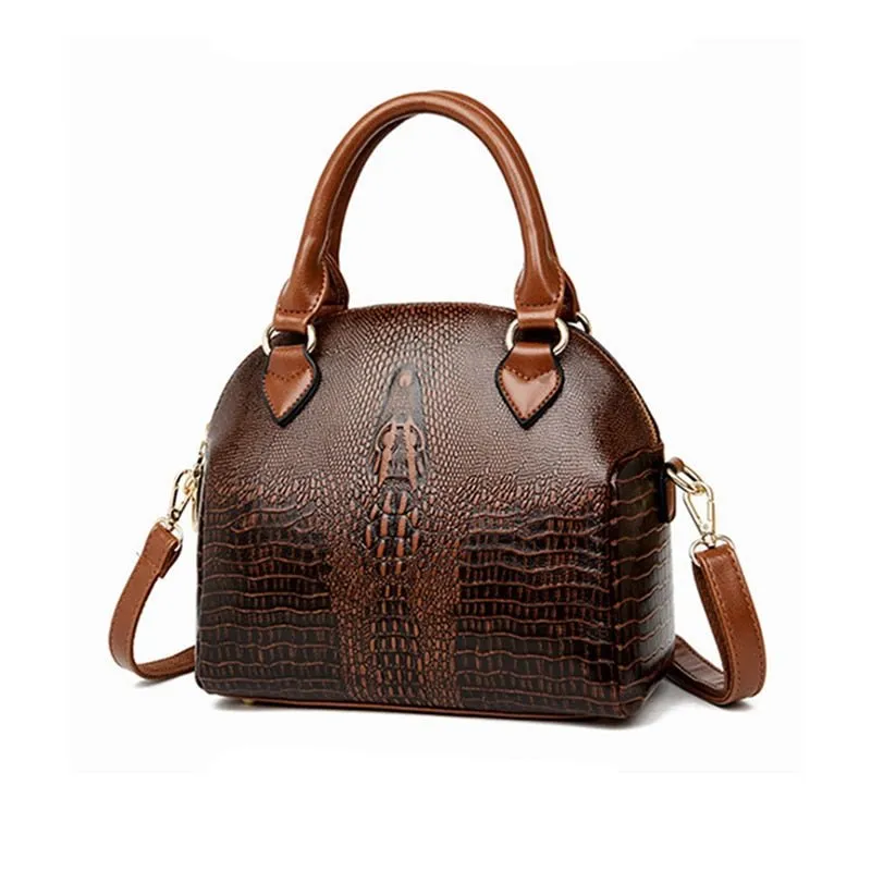 Chic CrocLuxe Exotic Pattern Shoulder Bag