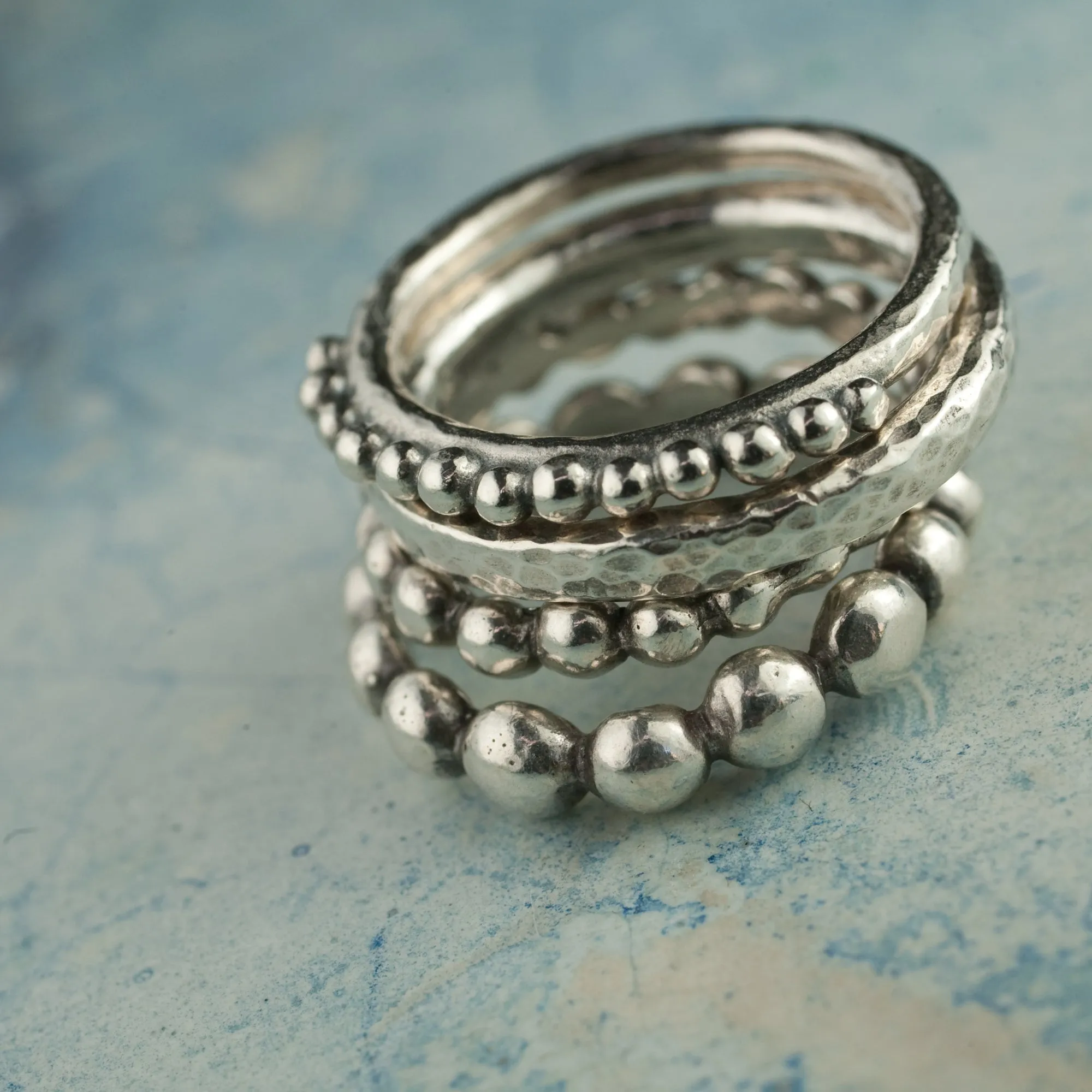 Chubby Hammered Ring