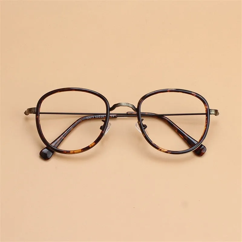 Cubojue Unisex Full Rim Irregular Square Alloy Hyperopic Reading Glasses