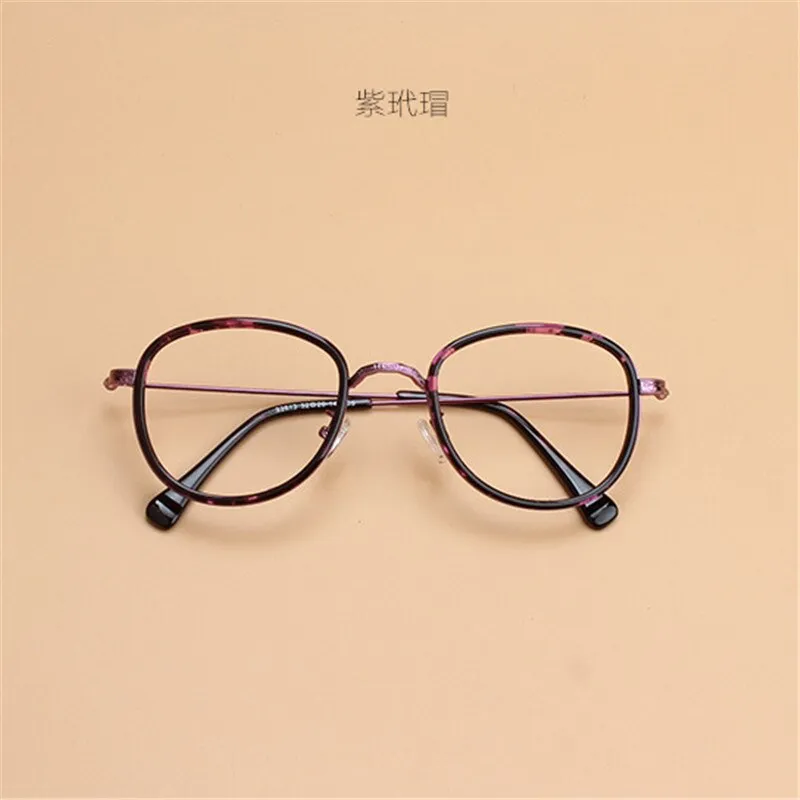 Cubojue Unisex Full Rim Irregular Square Alloy Hyperopic Reading Glasses