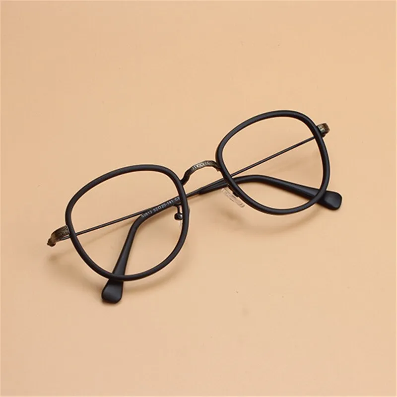 Cubojue Unisex Full Rim Irregular Square Alloy Hyperopic Reading Glasses