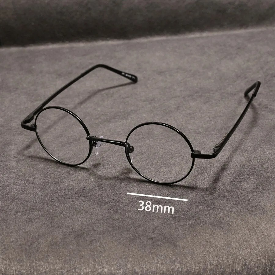 Cubojue Unisex Full Rim Small Round Myopic Alloy Reading Glasses 201