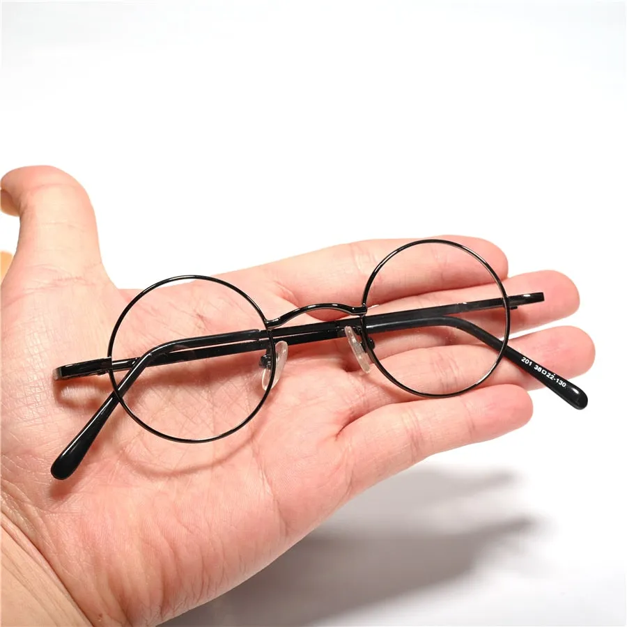 Cubojue Unisex Full Rim Small Round Myopic Alloy Reading Glasses 201