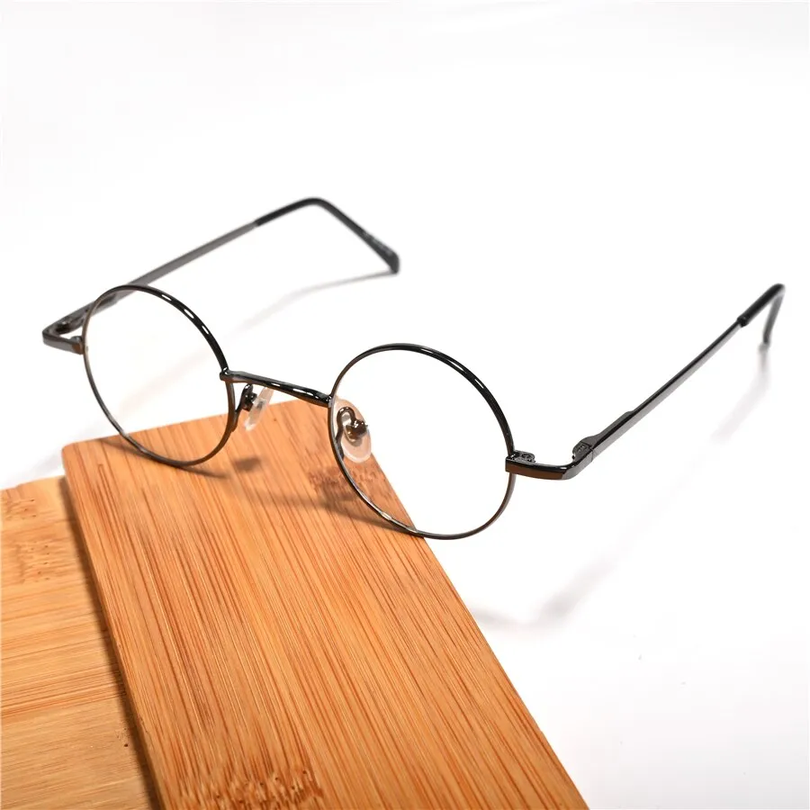 Cubojue Unisex Full Rim Small Round Myopic Alloy Reading Glasses 201