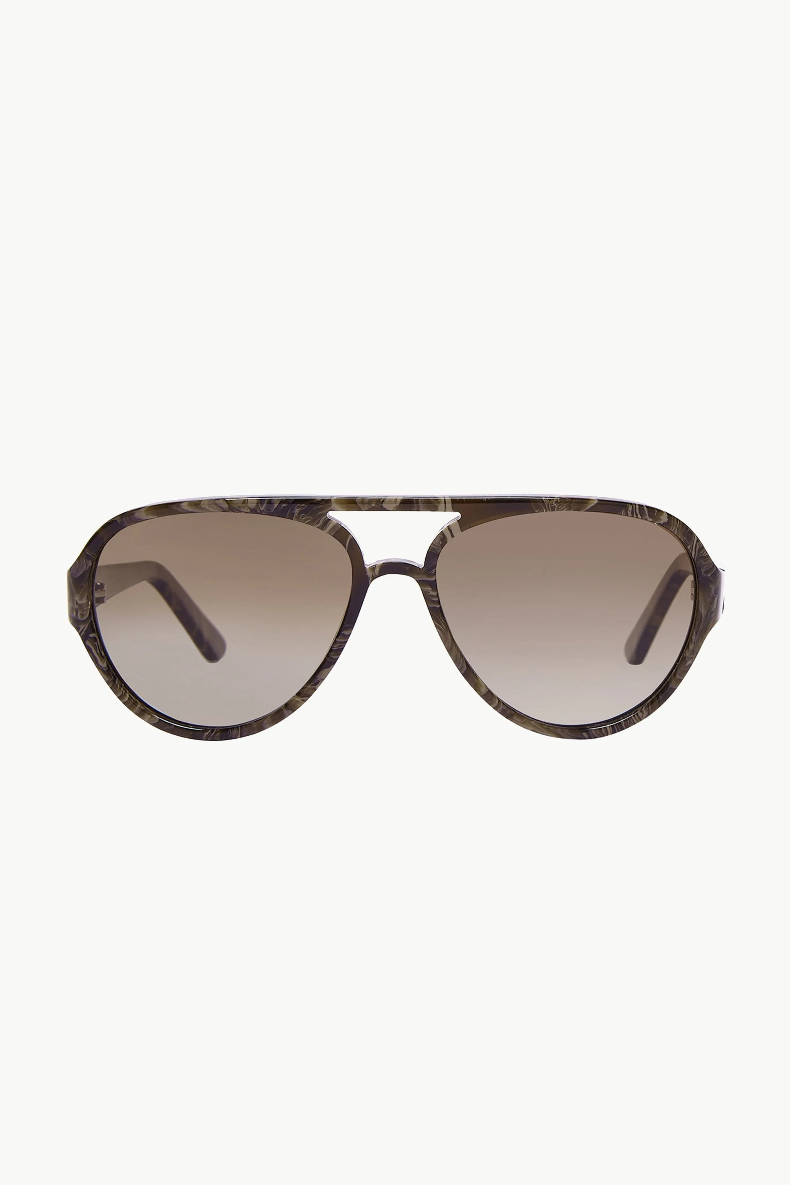 Drive 3: Aviator-Style Chocolate Marble Effect Acetate Sunglasses