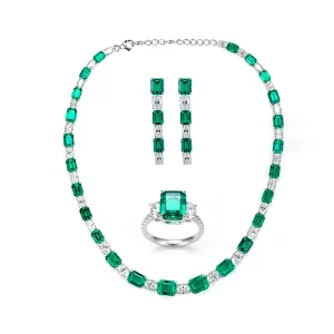 Enthralling Emerald Jewelry Set