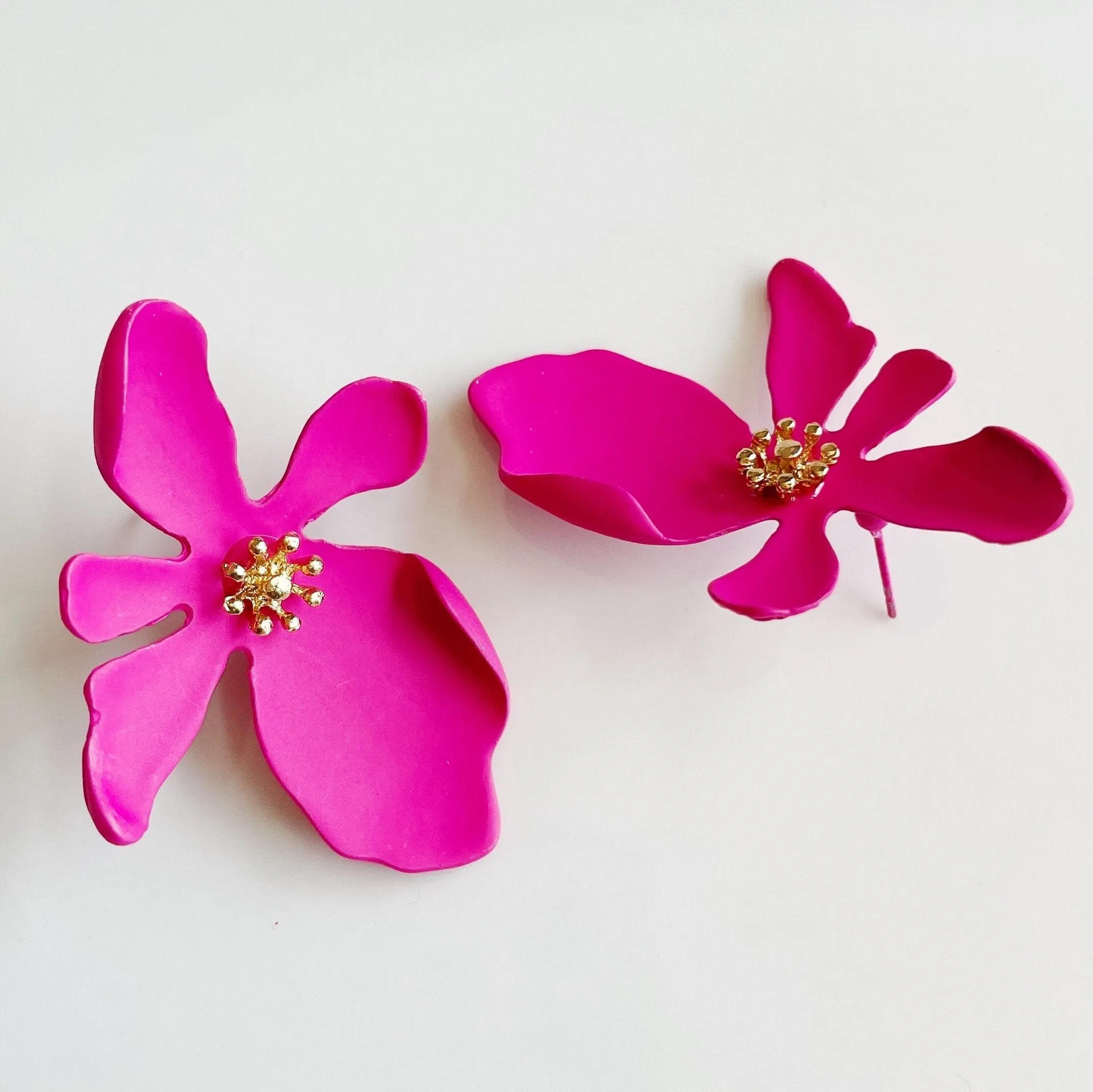 Exotic Bloom Flower Design Earrings