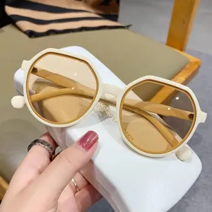 Fashion Trend Candy Color Trend Style Frame Big Frame All-match Ins Round Personalized Sunglasses