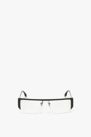 Flat Top Rectangular Opticals In Black