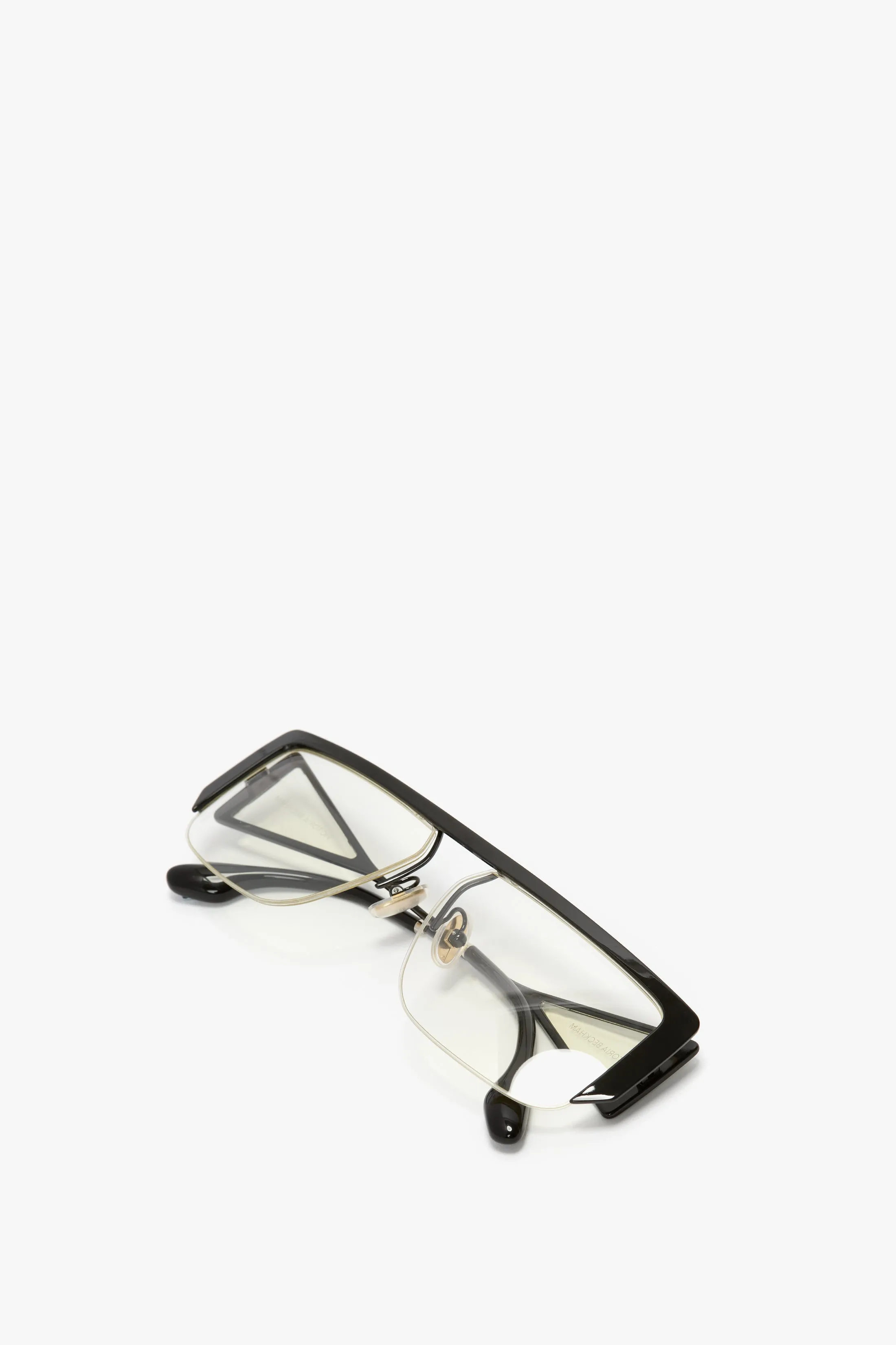 Flat Top Rectangular Opticals In Black