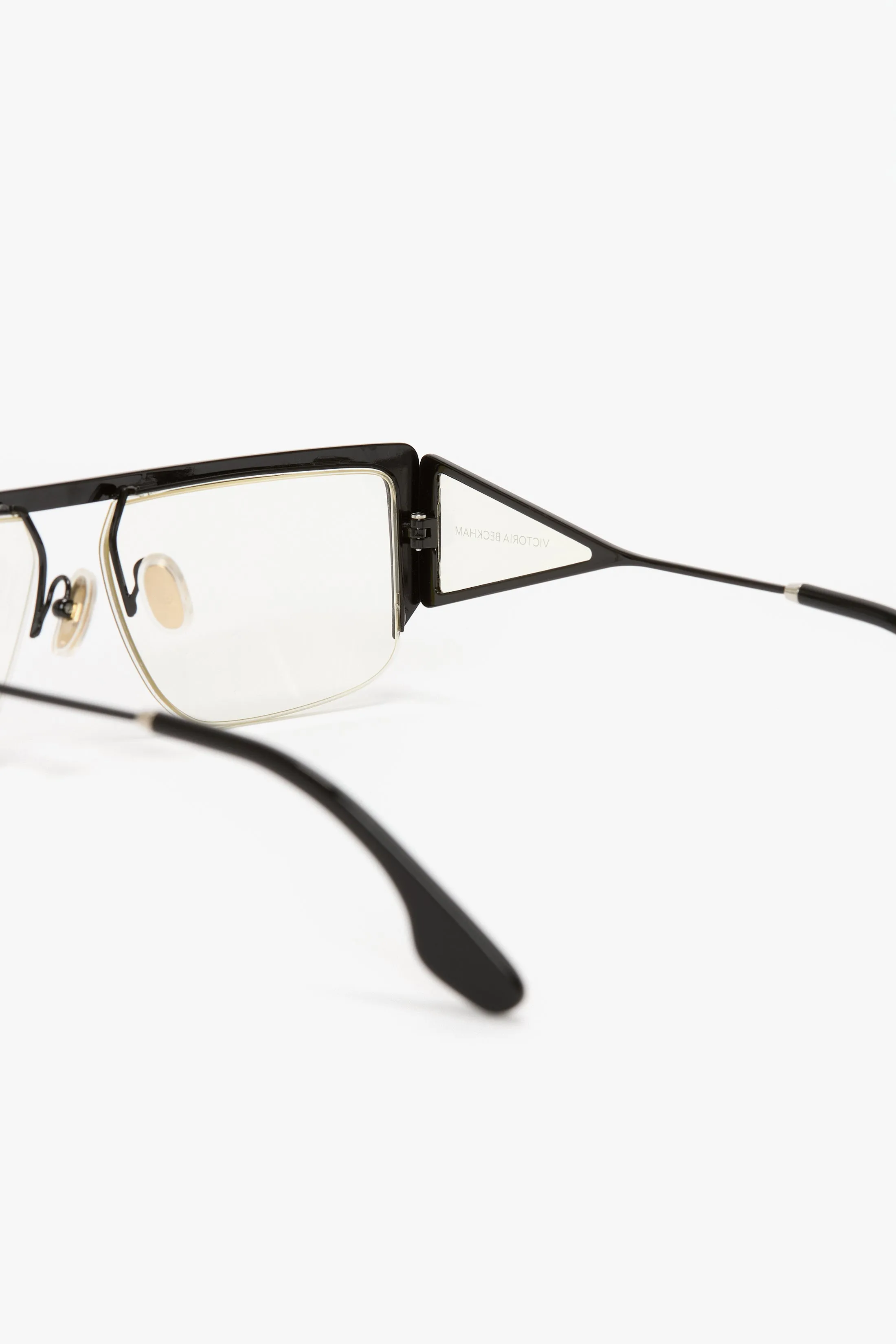 Flat Top Rectangular Opticals In Black