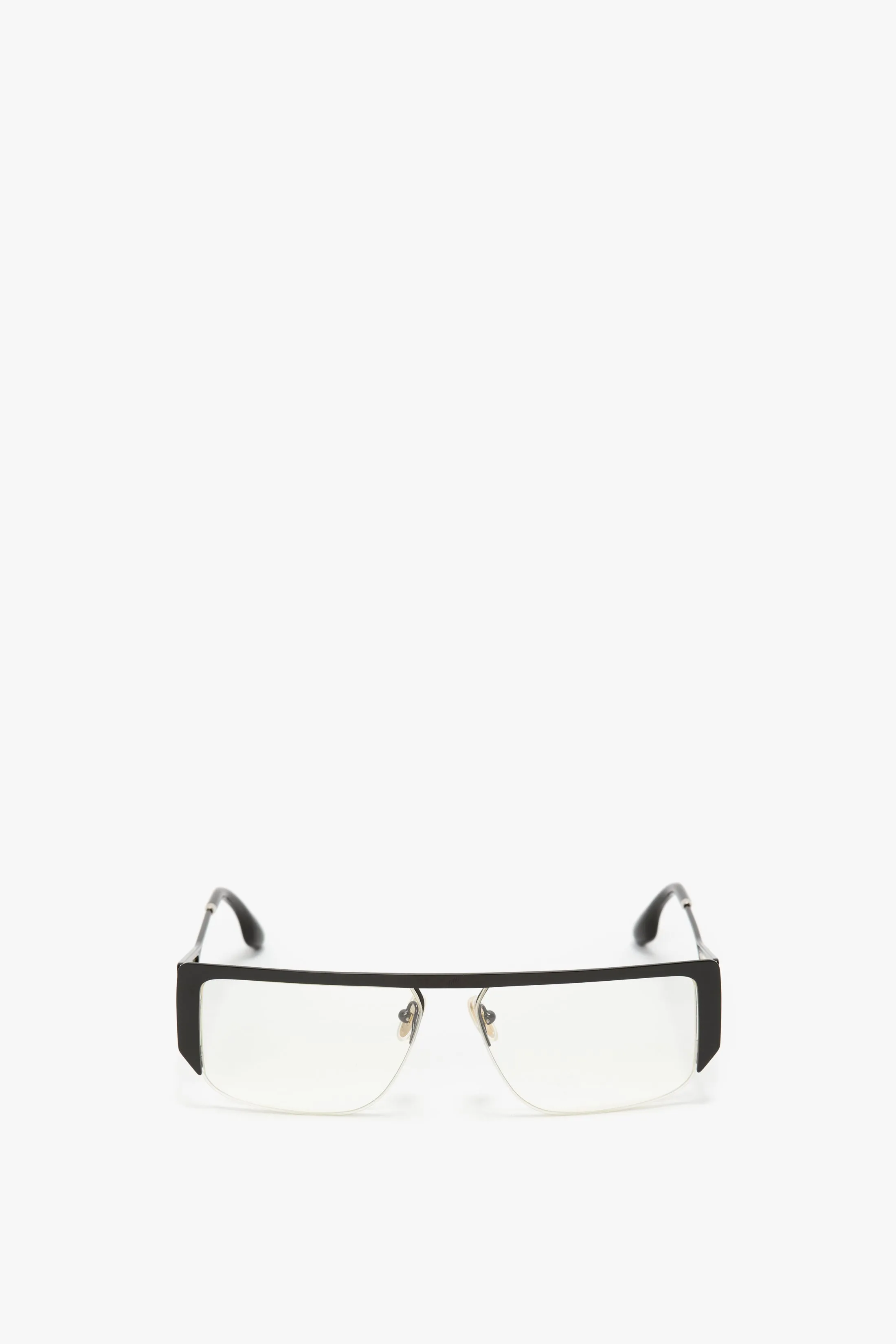 Flat Top Rectangular Opticals In Black