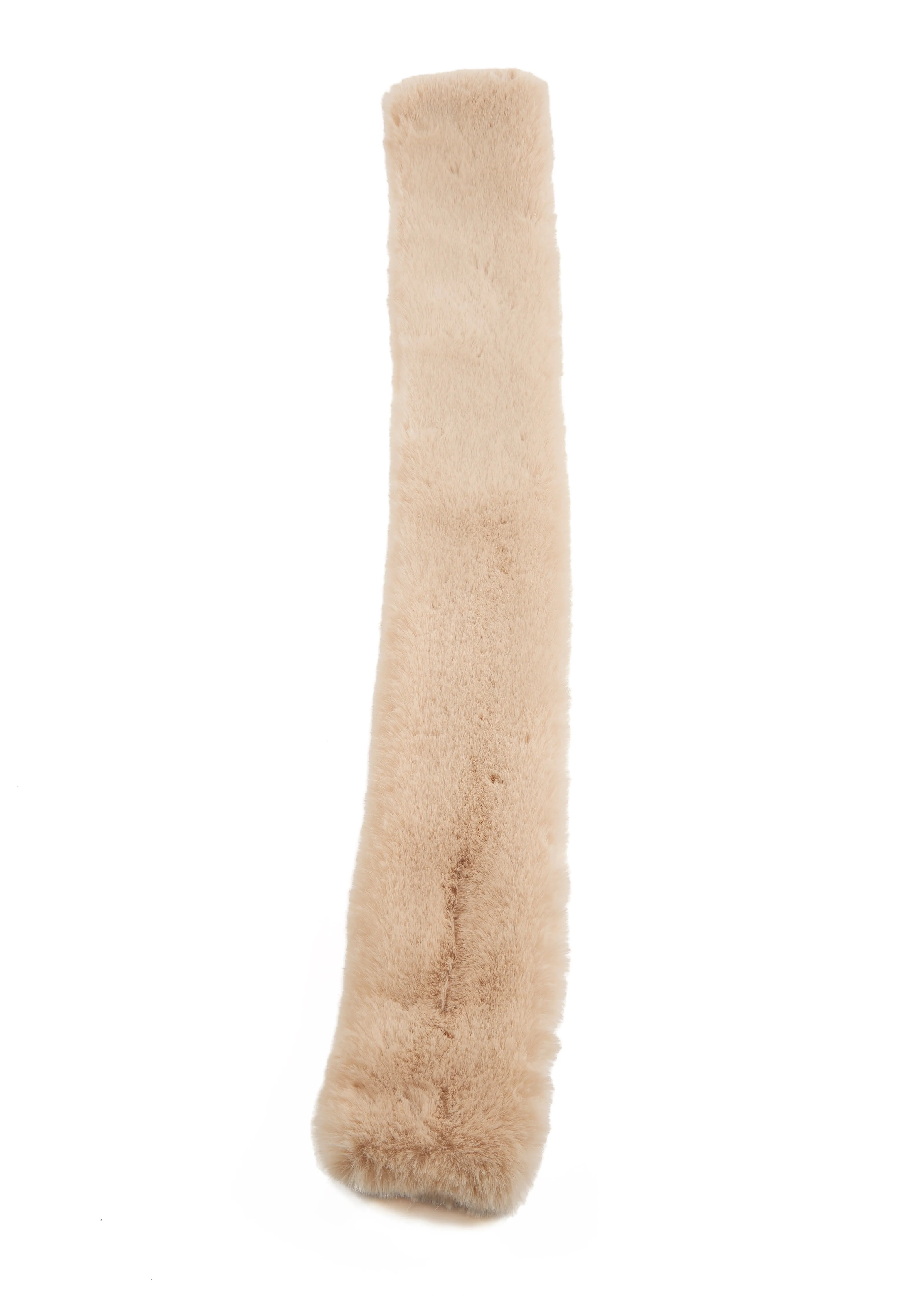 Fur5Eight Beige Faux Fur Loop Scarf