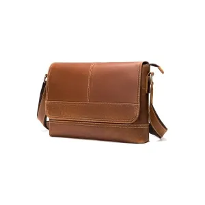 GlamLeather Chic Cover Closure Crossbody Messenger Bag