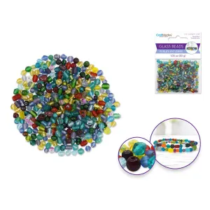 Glass Beads 3mm-7mm Mix-Pack 30gms, Glam Mix