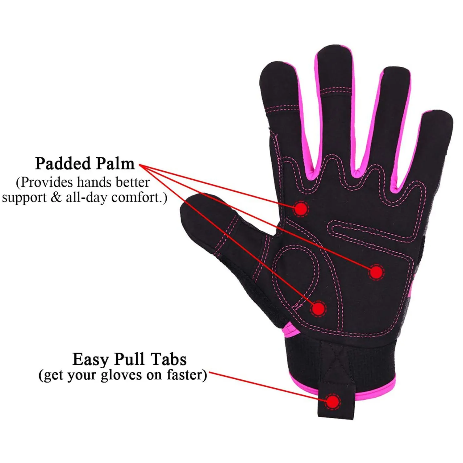 Handlandy Women Work Mechanic Gloves Stretchable Comfortable 6035P